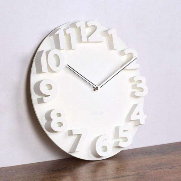 Orologio parete design moderno numeri 3D