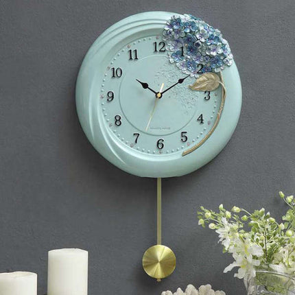 Orologio a Pendolo da Parete Floreale