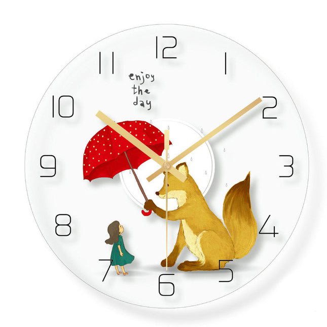 Orologio da parete volpe per bambini