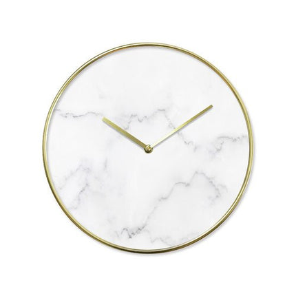 Orologio da parete effetto marmo bianco