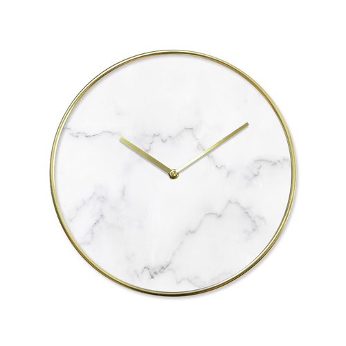 Orologio da parete effetto marmo bianco
