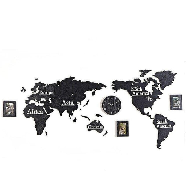 Orologio adesivo da parete design mappamondo