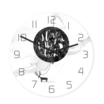 Orologio da parete rosa effetto marmo