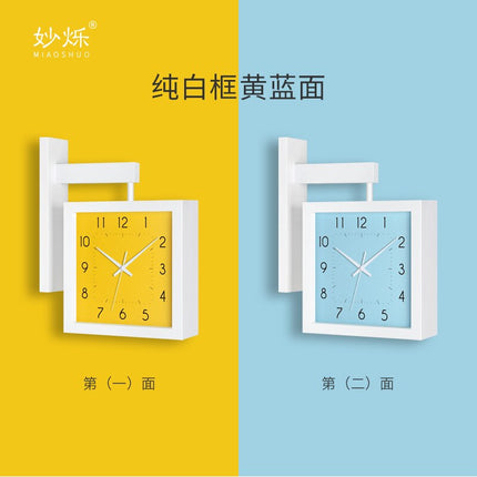Orologio da stazione quadrato in legno