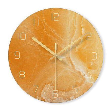 Orologio da parete design marmo numeri oro