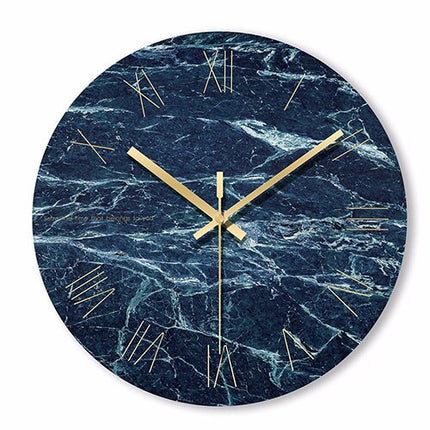 Orologio da parete rotondoeffetto marmo