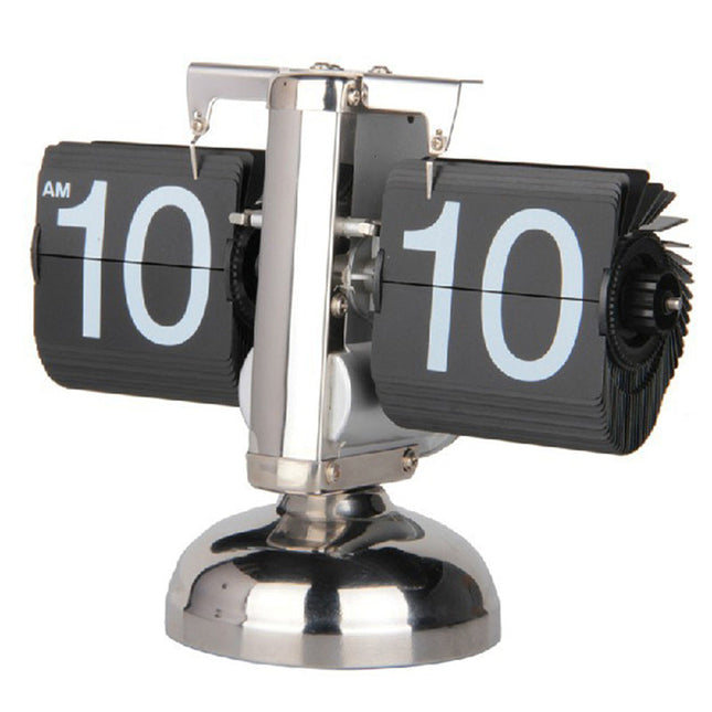 Orologio flip da tavolo bianco e nero