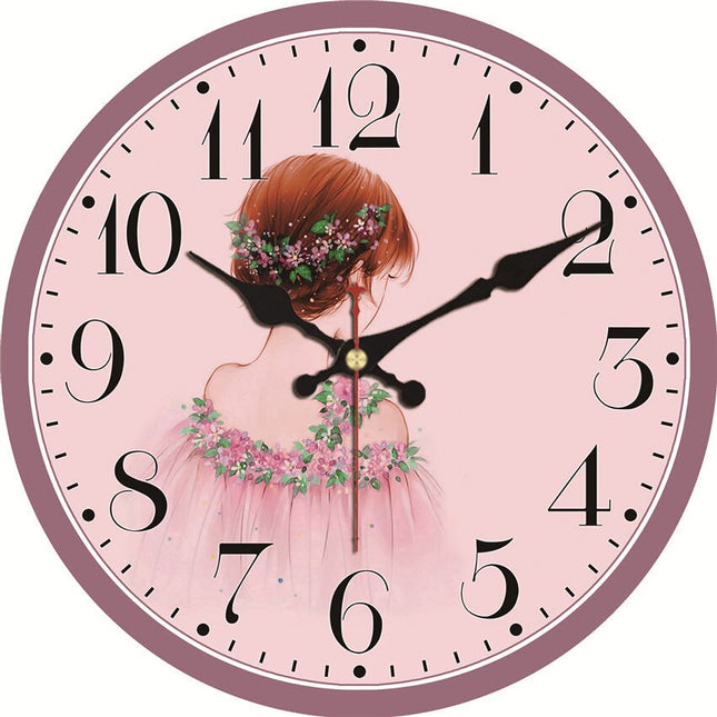 Orologio da parete rosa design romantico
