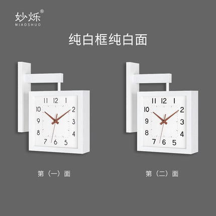 Orologio da stazione quadrato in legno