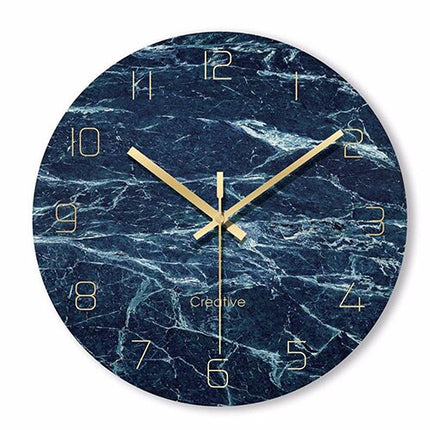 Orologio da parete rotondoeffetto marmo