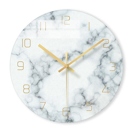 Orologio da parete design marmo numeri oro