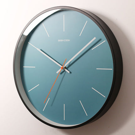 Orologio da parete rotondo scandinavo blu