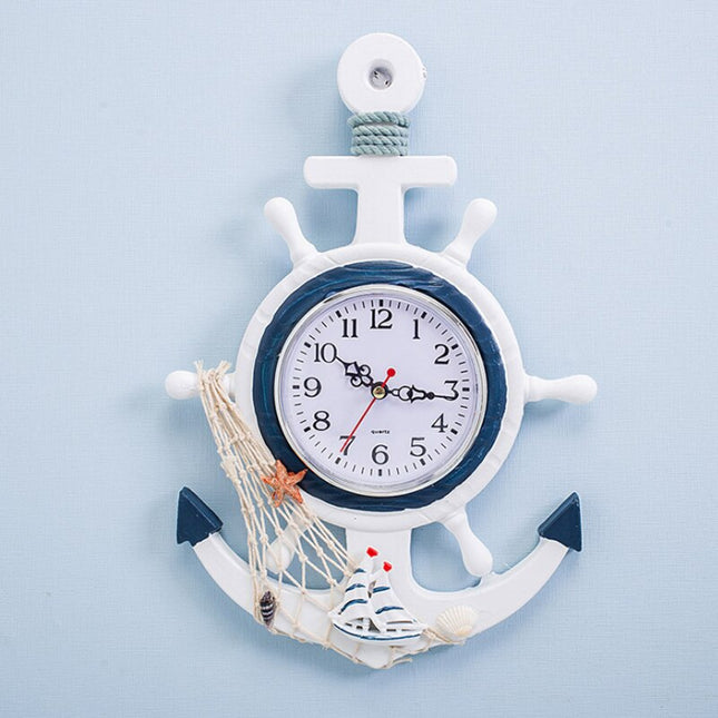 Orologio da parete stile marinaro ancora