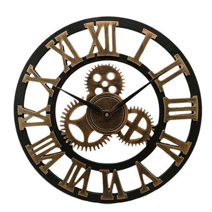 Orologio da parete industrial legno metallo