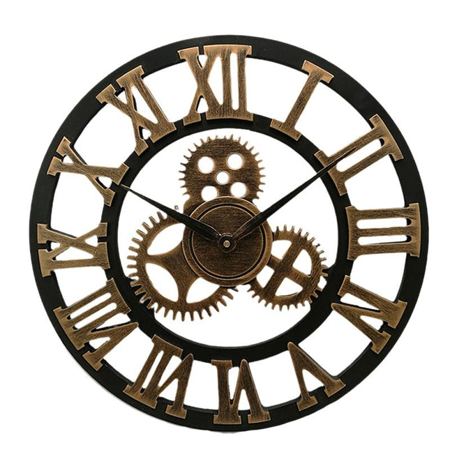 Orologio da parete industrial legno metallo