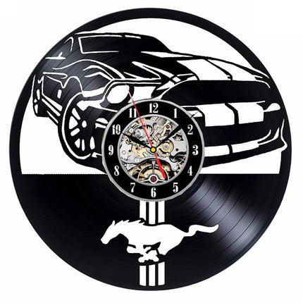 Orologio da parete vinile auto Mustang