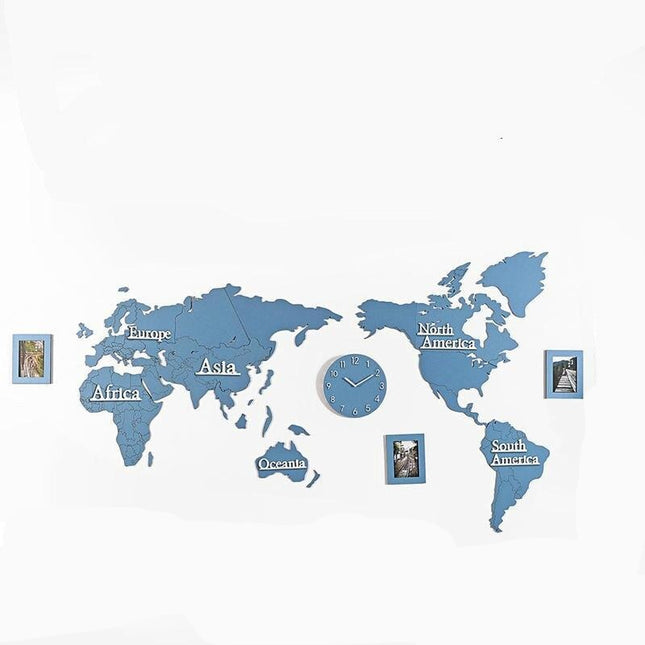 Orologio adesivo da parete design mappamondo