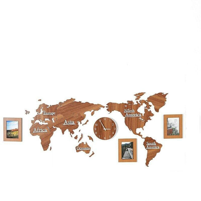 Orologio adesivo da parete design mappamondo