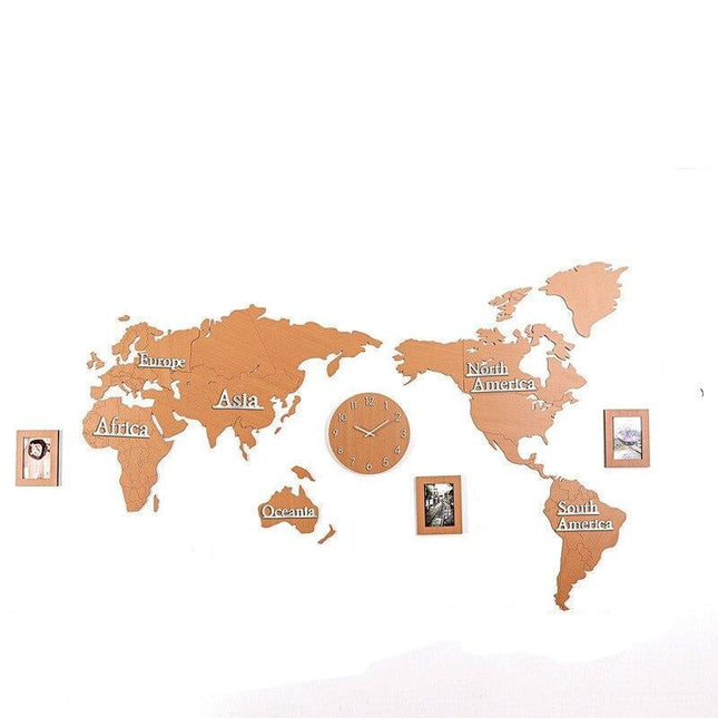 Orologio adesivo da parete design mappamondo