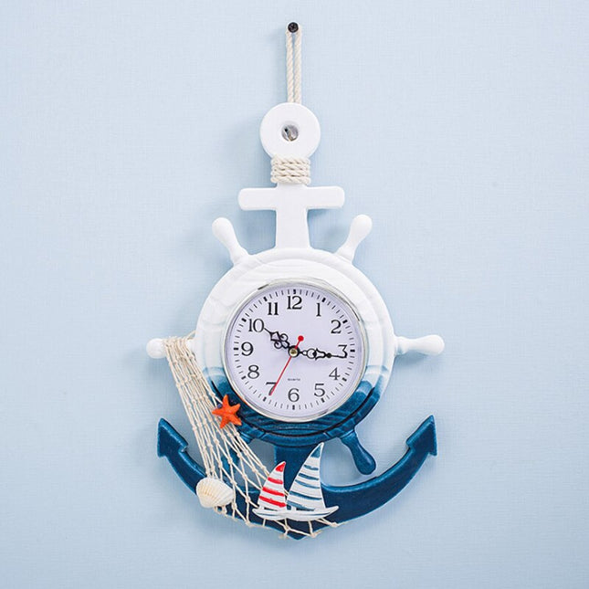 Orologio da parete stile marinaro ancora