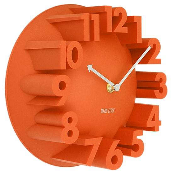 Orologio da parete design con numeri 3D