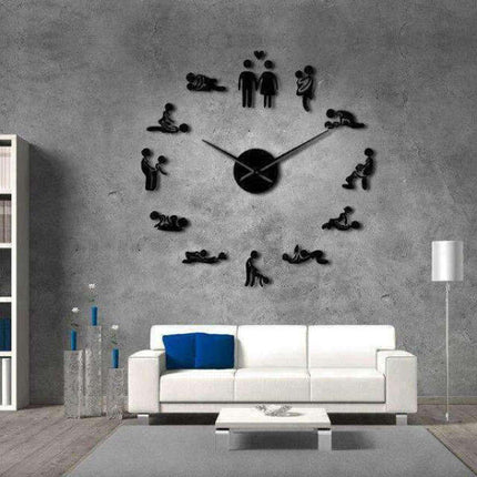 Grande Orologio da Parete Adesivo Kamasutra