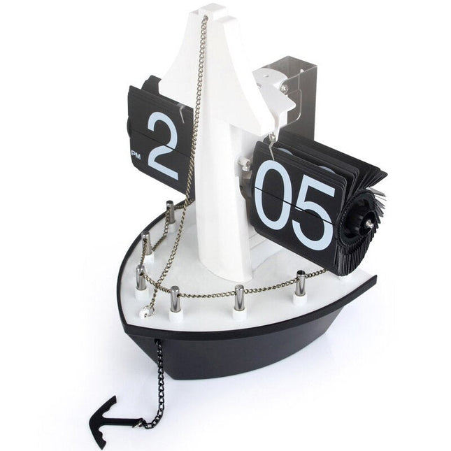 Orologio flip design barca a vela