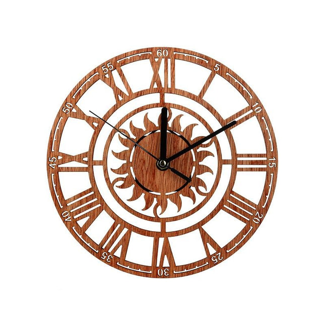 Orologio da parete in legno sole
