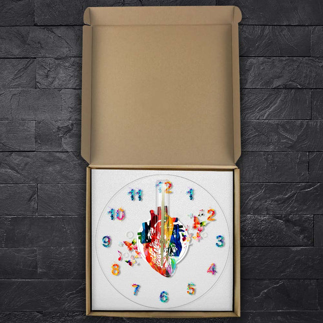 Orologio da parete LED design cuore