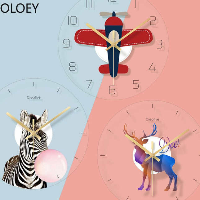 Orologio da parete volpe per bambini