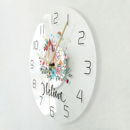 Orologio LED unicorno per cameretta bambina