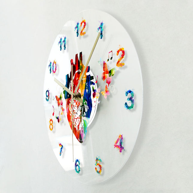 Orologio da parete LED design cuore