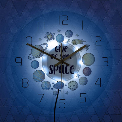 Orologio da parete a LED pianeti
