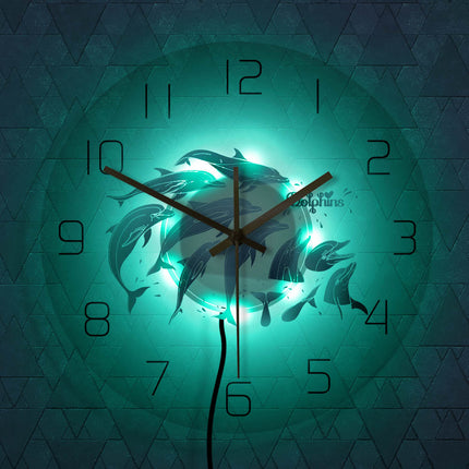 Orologio da parete a LED delfino