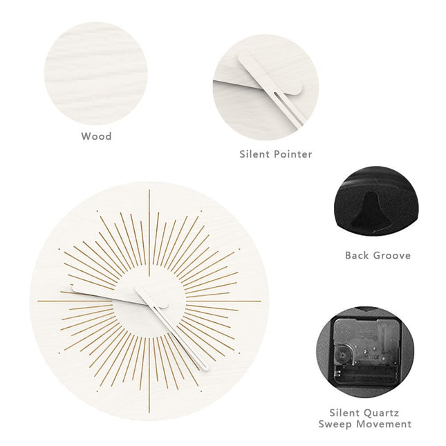 Orologio da parete design a raggiera