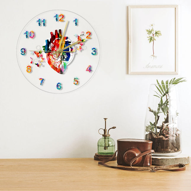 Orologio da parete LED design cuore