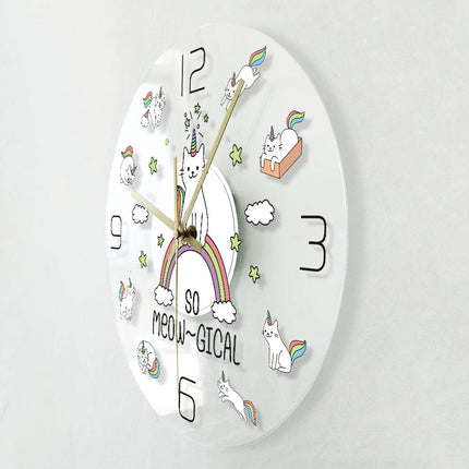 Orologio da parete a LED gatto