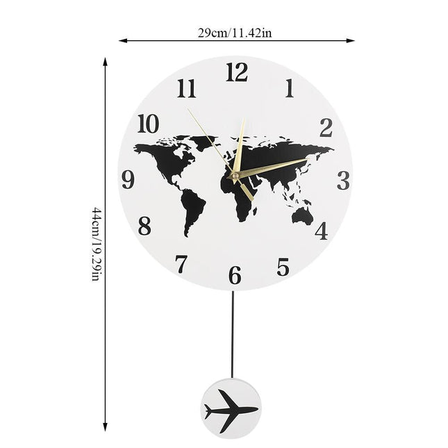 Orologio da parete mappamondo con pendolo