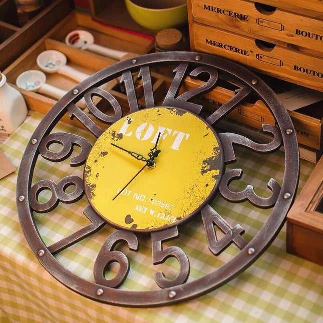 Orologio da parete rotondo stile loft