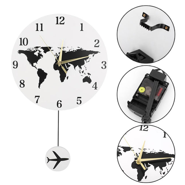 Orologio da parete mappamondo con pendolo