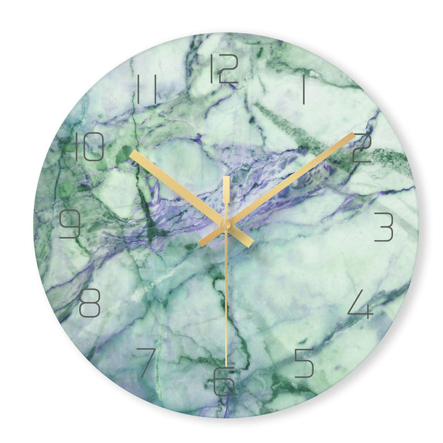 Orologio da parete rotondo effetto marmo