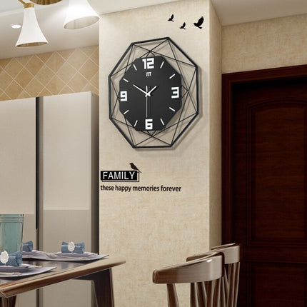 Orologio da parete in metallo geometrico