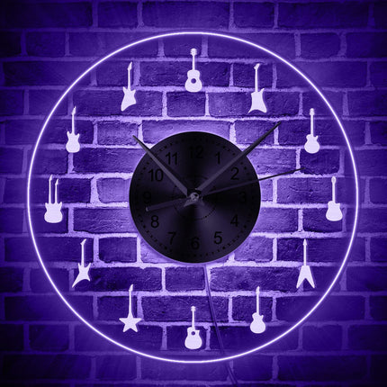 Orologio da parete a LED chitarre