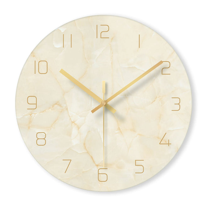 Orologio da parete rotondo effetto marmo