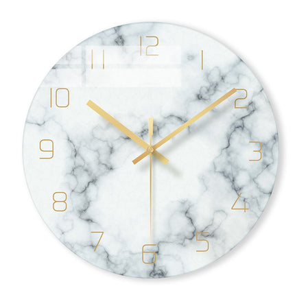 Orologio da parete design marmo numeri oro