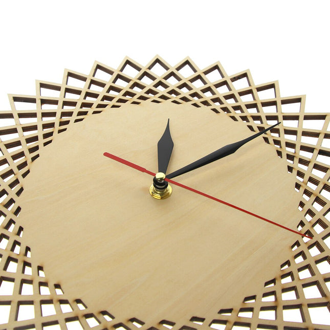 Orologio da parete legno design geometrico sole