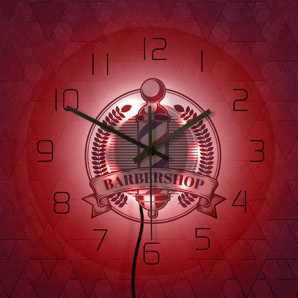 Orologio da parete a LED barbiere