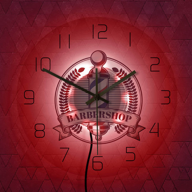 Orologio da parete a LED barbiere