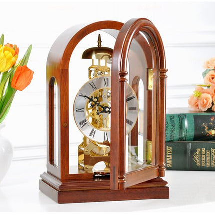 Orologio da tavolo legno meccanismo a vista