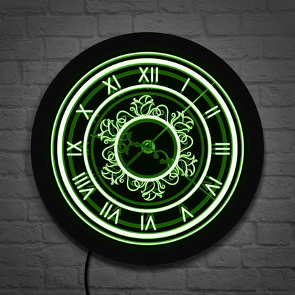Orologio da parete LED design barocco